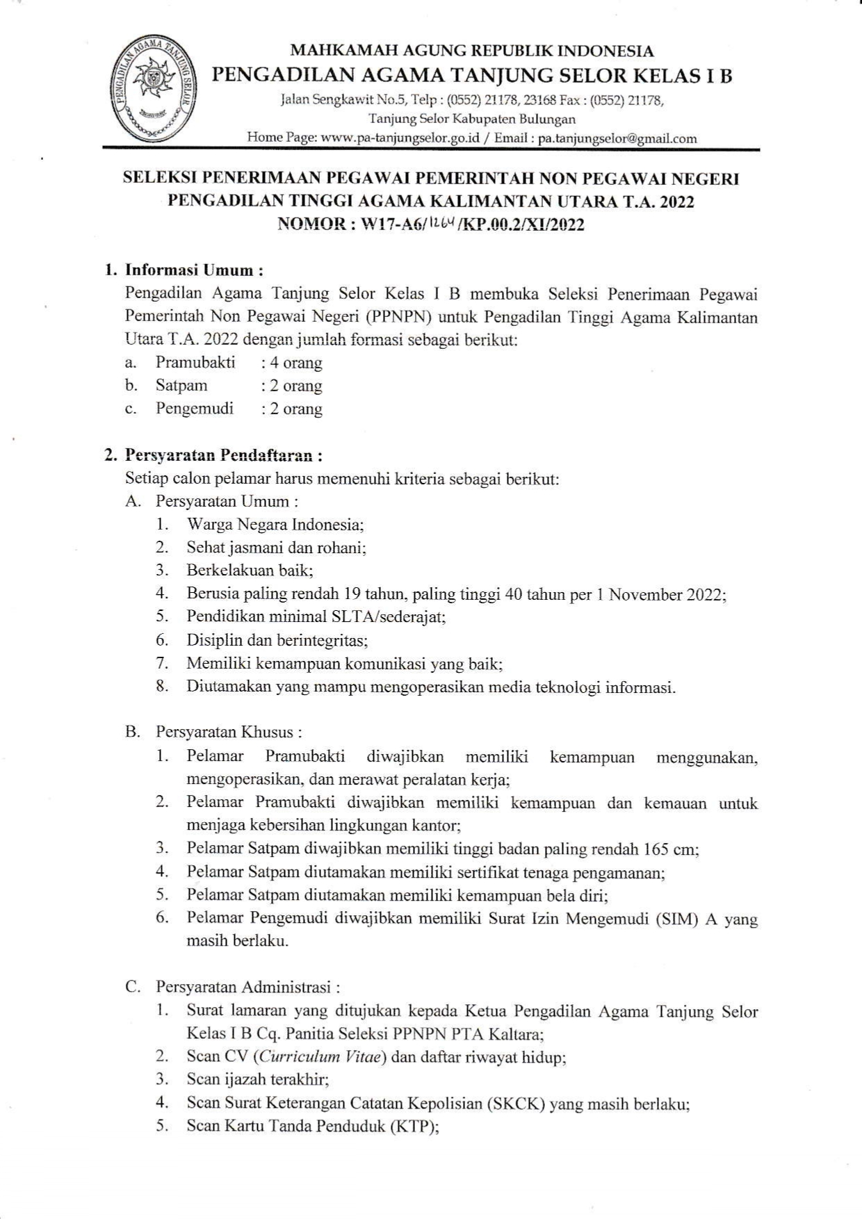 Seleksi PPNPN PTA Kaltara 2022 page 0001